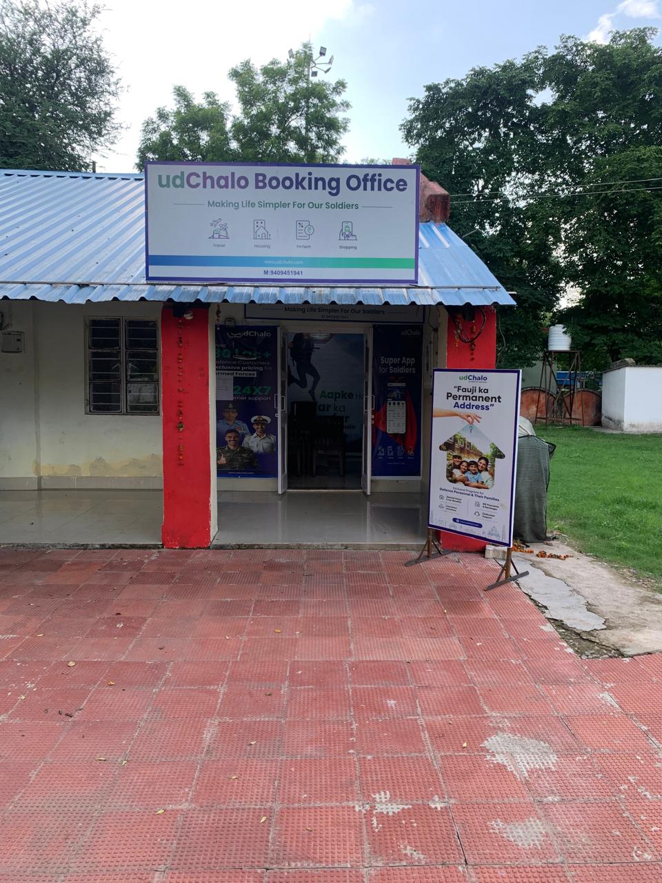 The udChalo booking office at Babina