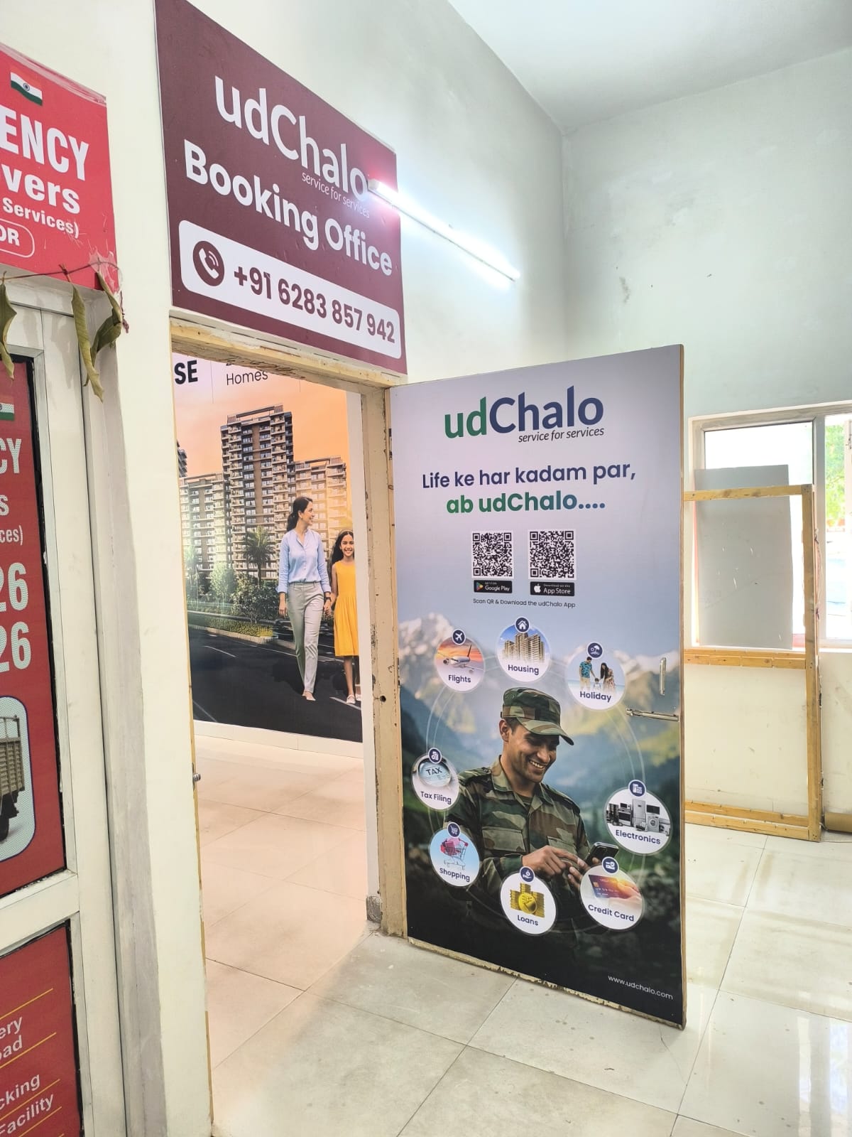 The udChalo booking office at Chandimandir
